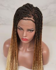 Ombre Blonde Small Box Braided Full Lace Wig (Ready To Ship)