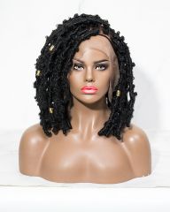 Shoulder Length Butterfly Locs Bob Full Lace Wig