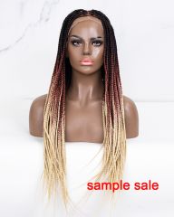 Ombre Knotless Box Braided Full Lace Wig (Size M)