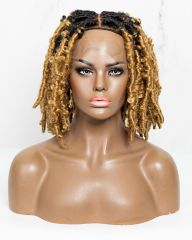 Ombre Blonde Butterfly Locs Lace Front Wig (Size S)