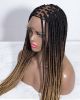 Nova -Ombre Brown Knotless Box Braided Wig